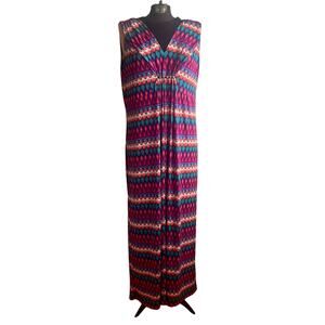Vintage Ruby Rd. Ikat Boho Maxi Dress – Petite XL